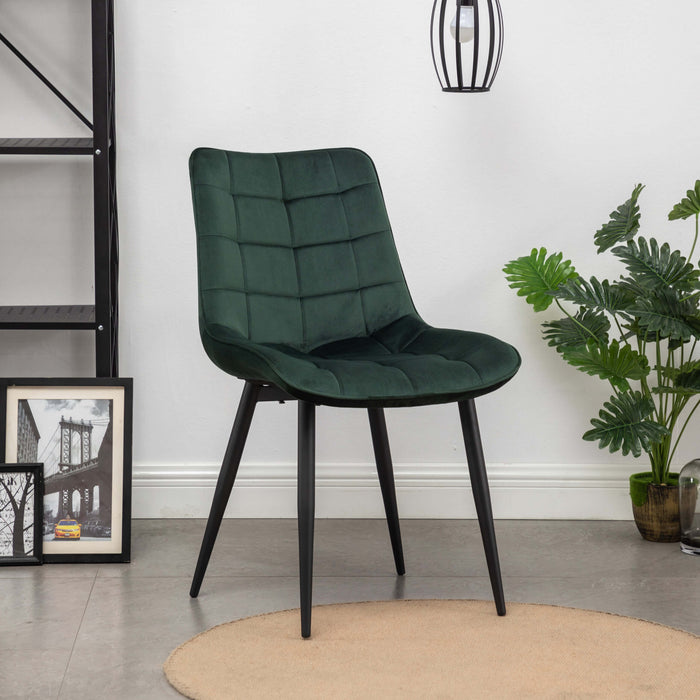 Furnihaus Eetkamerstoel Felix - Groen - Set van 2