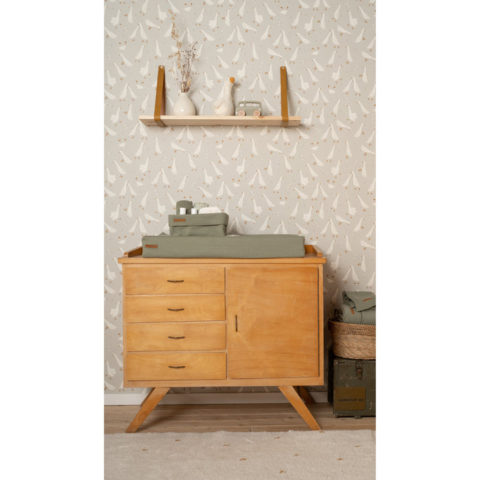 Little Dutch Little Goose Fotobehang - Dieren - 2,80x3m - Groen