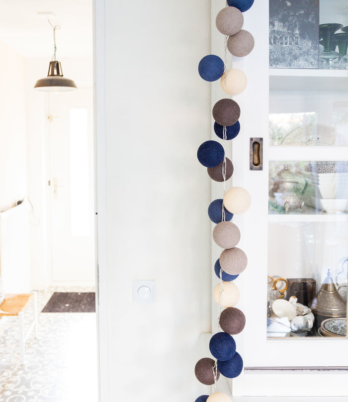 Cotton Ball Lights regular lichtslinger blauw - Steel blue 50