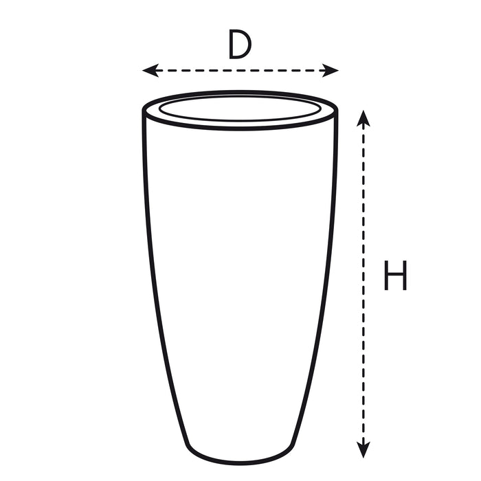 elho Pure Soft Round High Bloempot Ø 40 cm - Wit