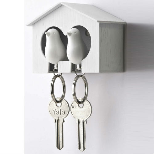 Qualy Sleutelhouder Vogelhuis Dubbel