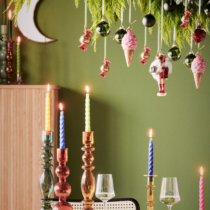 HAY Flare Kandelaar Tall - Geel & Wit