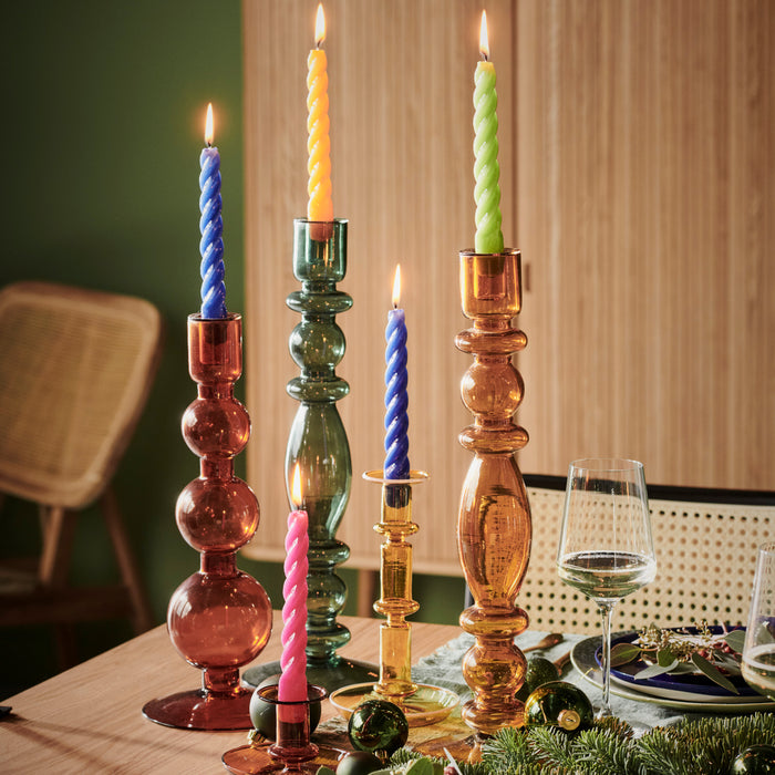 HAY Flare Kandelaar Tall - Geel & Wit