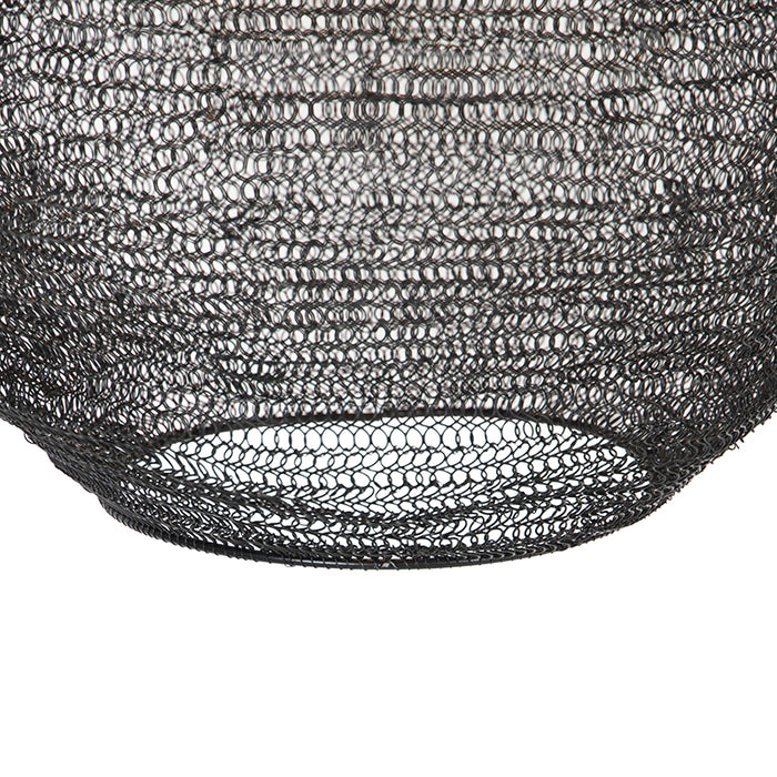 QAZQA Oosterse hanglamp zwart 45 cm - Nidum L