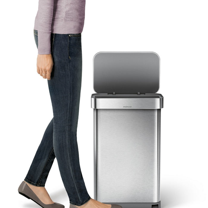 Simplehuman Rectangular Liner Pocket Pedaalemmer 45 Liter