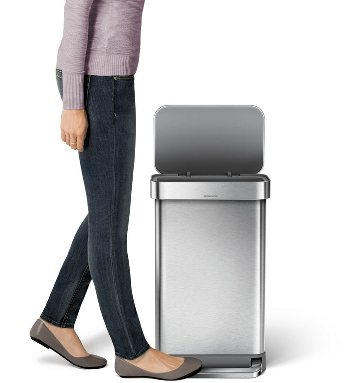 Simplehuman Rectangular Liner Pocket Pedaalemmer 45 Liter