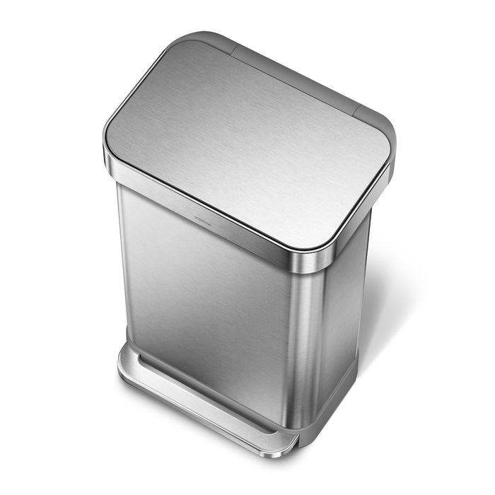 Simplehuman Rectangular Liner Pocket Pedaalemmer 45 Liter