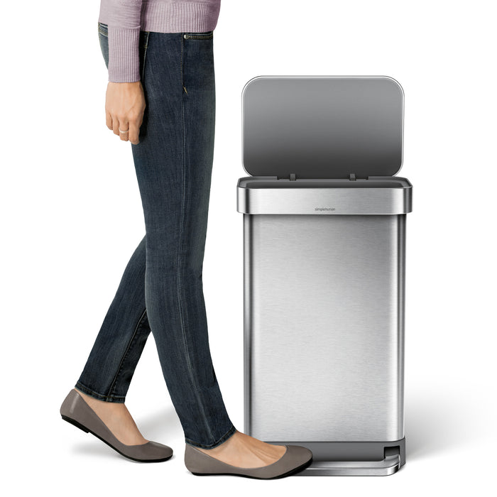 Simplehuman Rectangular Liner Pocket Pedaalemmer 45 Liter