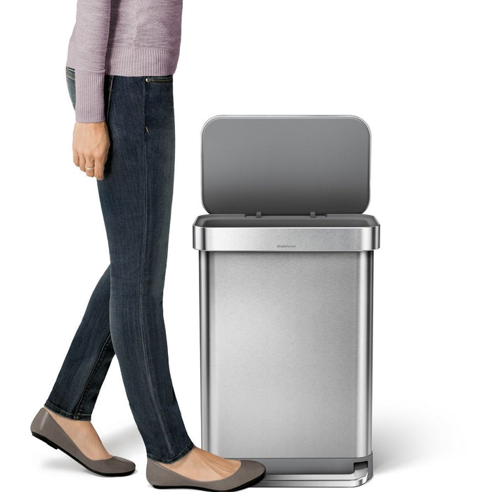Simplehuman Rectangular Liner Pocket Pedaalemmer 55 Liter