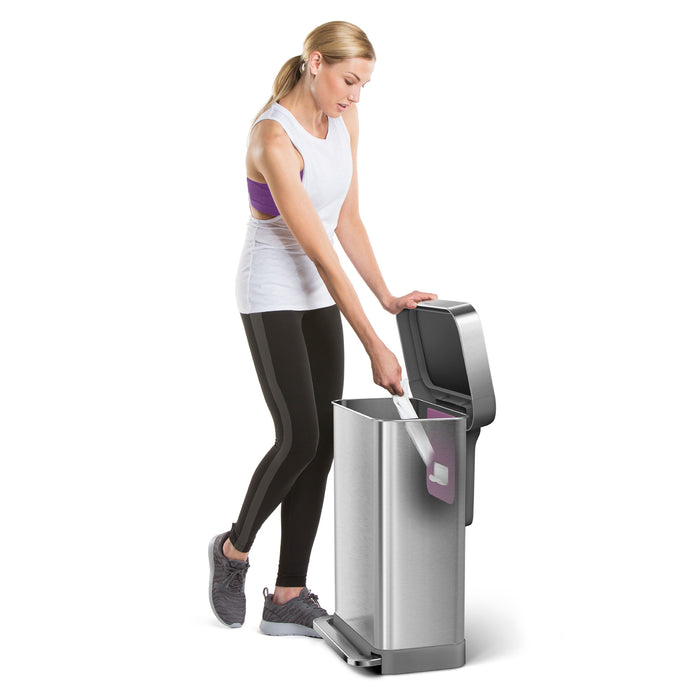 Simplehuman Rectangular Liner Pocket Pedaalemmer 55 Liter