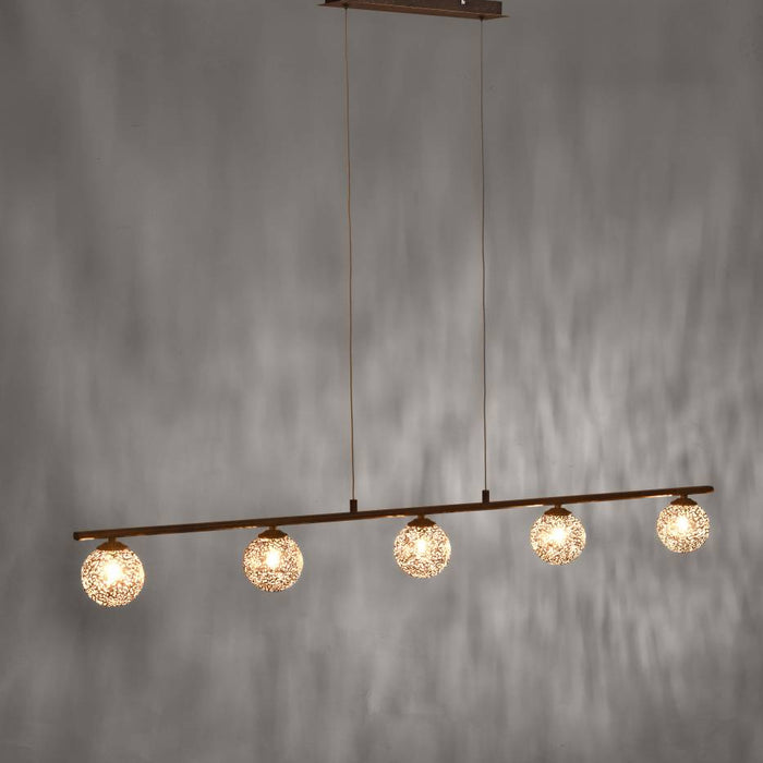 Paul Neuhaus Hanglamp GRETA Roest 5 Lichts