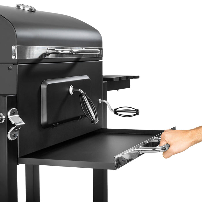 tectake® Houtskoolbarbecue in hoogte verstelbaar - Zwart