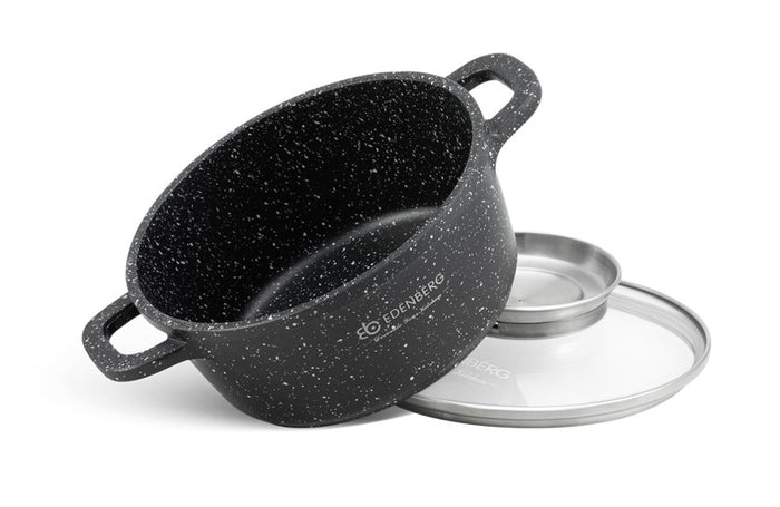 Edenberg Stonetec Line - 10-delige Luxe Pannenset van Gesmeed