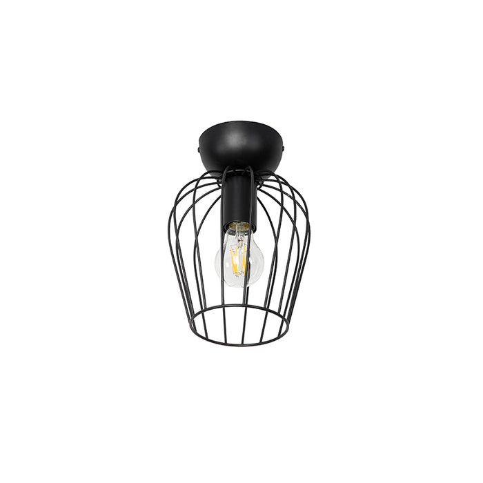 QAZQA Moderne plafondlamp zwart draad - Palica