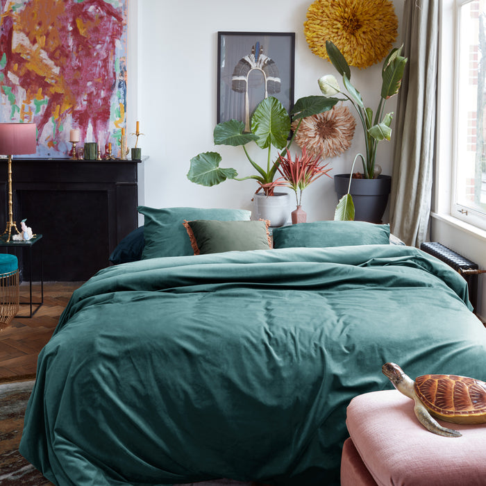 At Home by Beddinghouse Tender Dekbedovertrek 240 x 200/220 cm - Blauw/Groen