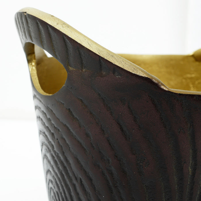 PTMD Jinny Wijnkoeler Champagnekoeler - H23xØ25 cm - Aluminium - Brons