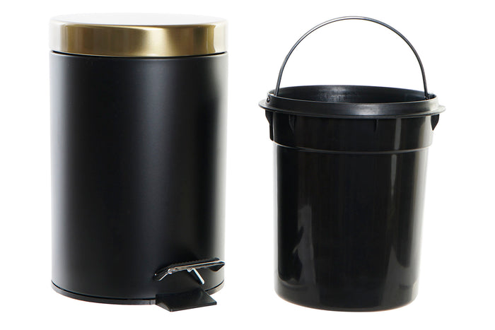 Pedaalemmer 3L Glam - Zwart & Goud - Softclose - H26 cm