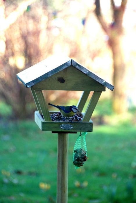 Esschert Design Voedertafel Op Paal - Zinken Dak