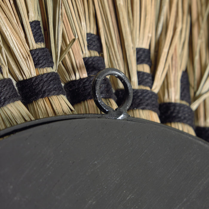 Kave Home Akila Spiegel - Ø 60 cm - Beige/Zwart