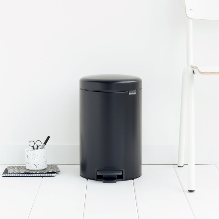 Brabantia NewIcon Pedaalemmer 12 L - Mat Zwart