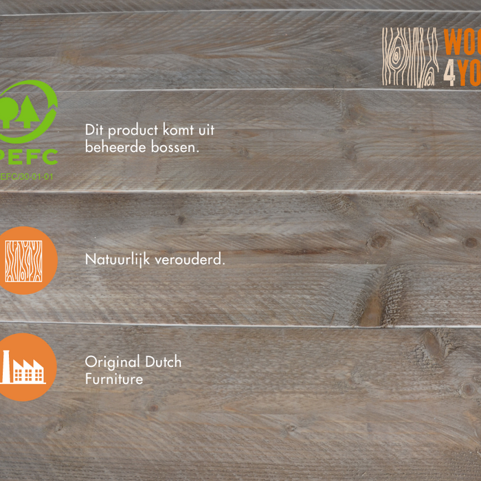 Wood4you - Tuinbank - Vlieland - 'Doe het zelf' Bouwpakket steigerhout