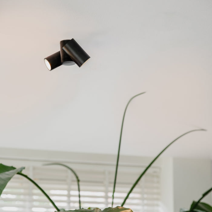 QAZQA Design spot zwart 2-lichts verstelbaar - Michael