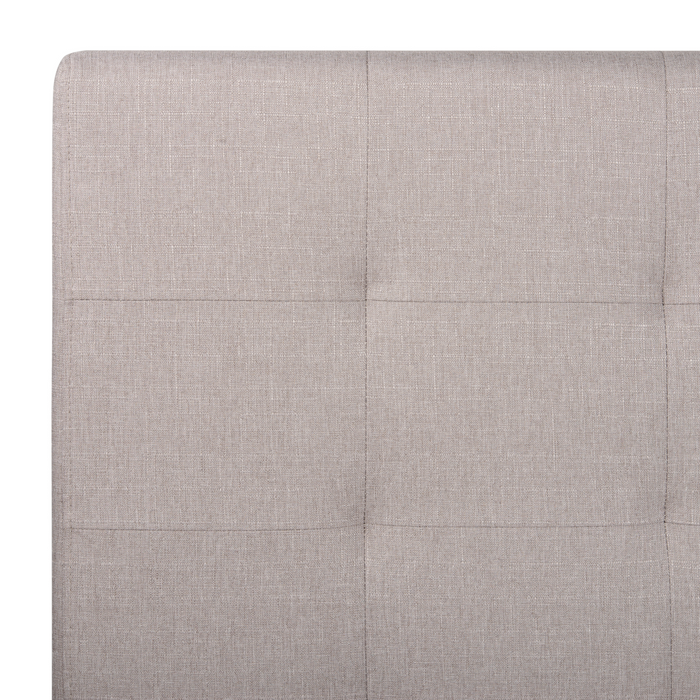 Beliani-ROCHELLE-Tweepersoonsbed-Lichtgrijs-160 x 200 cm-Polyester