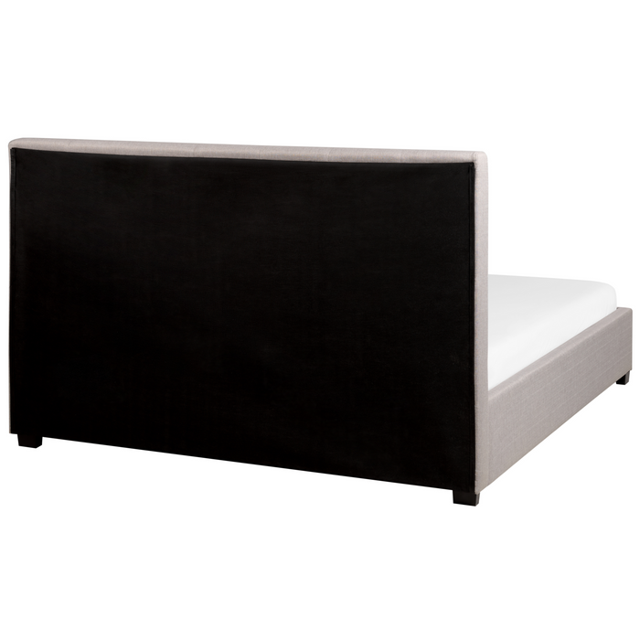 Beliani-ROCHELLE-Tweepersoonsbed-Lichtgrijs-160 x 200 cm-Polyester