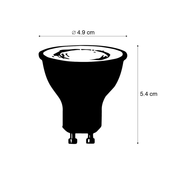 LUEDD Set van 3 smart GU10 RGBW LED lampen 5W 350 lm 2200-4000K