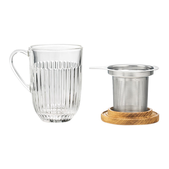 La Rochère Ouessant Theeglas met Filter en Deksel 0,4 L