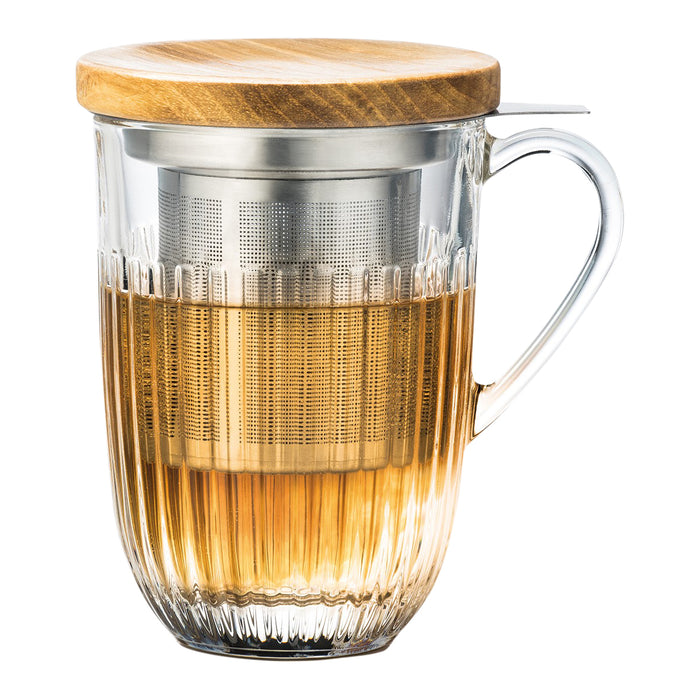 La Rochère Ouessant Theeglas met Filter en Deksel 0,4 L