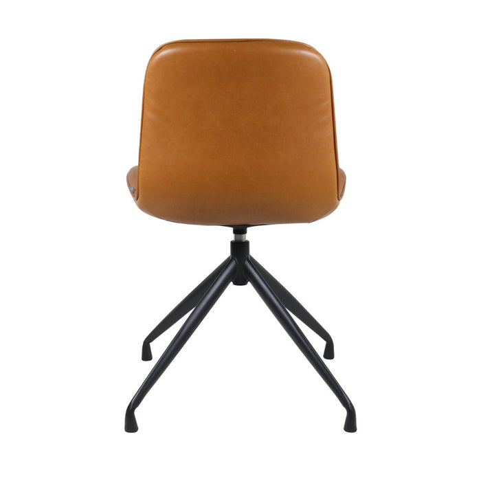 Nolon Nola-Fé draaibare eetkamerstoel kunstleer cognac - zwart