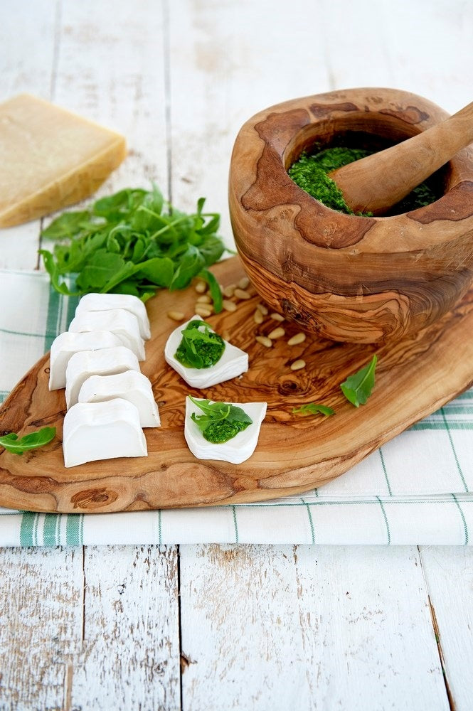 Bowls and Dishes Pure Olive Wood Tapasplank 35 x 40 cm