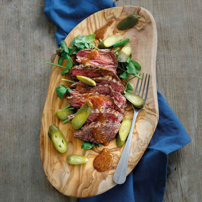 Bowls and Dishes Pure Olive Wood Tapasplank 35 x 40 cm