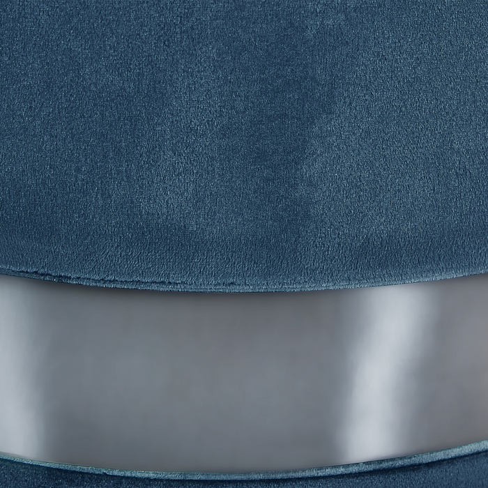 Beliani - DORIS - Poef - Zeeblauw - Fluweel