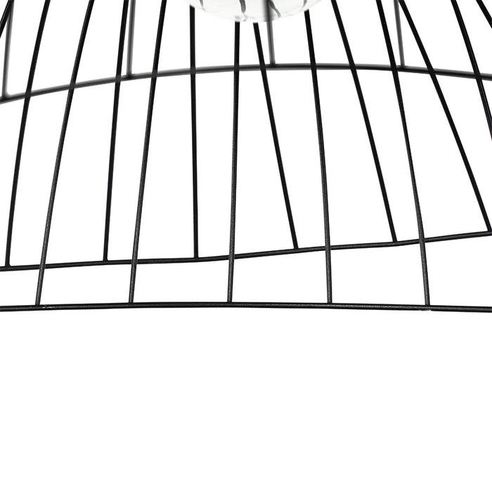 QAZQA Design hanglamp zwart met dubbele kap 66cm - Pua