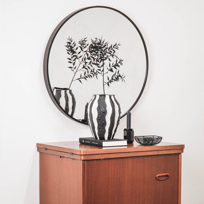 HV Skin Vaas- Zwart|Wit-15,8x15,8x20,7cm