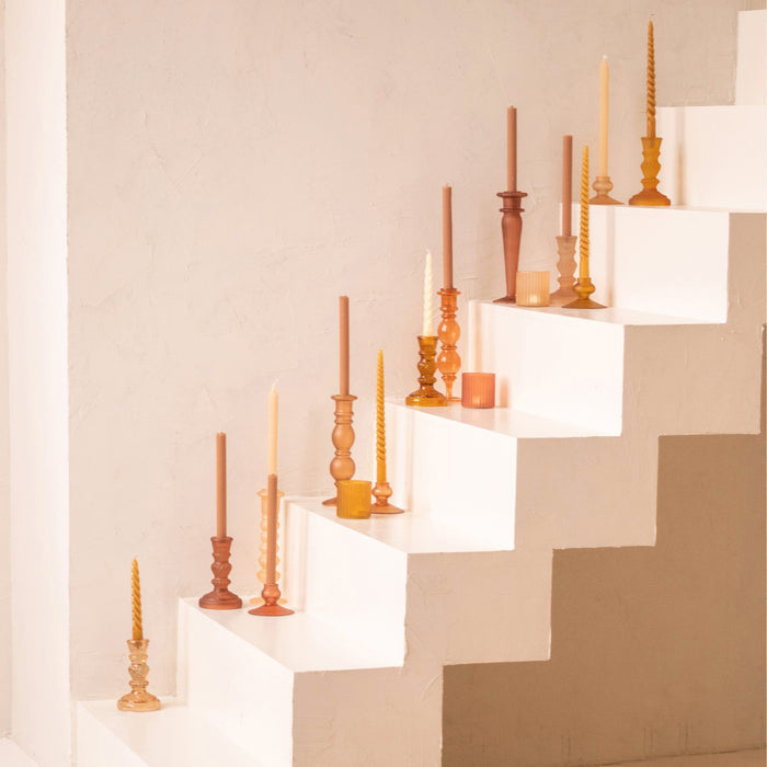 À la Frosted Antique Kandelaar - Blush