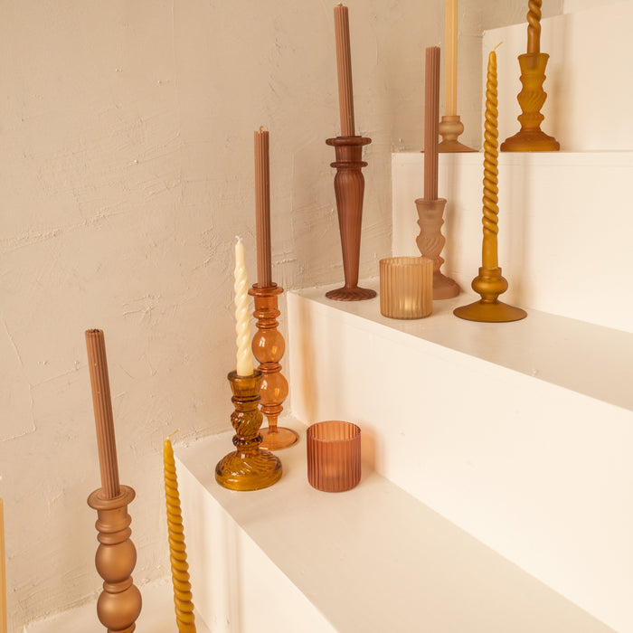 À la Frosted Antique Kandelaar - Blush