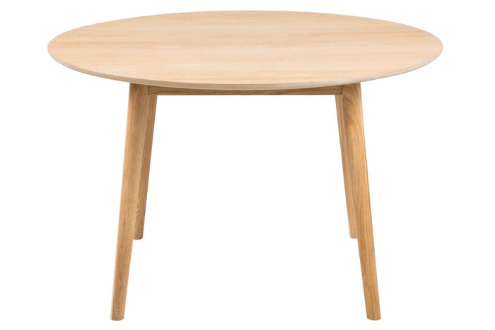 by fonQ basic Rounded Eettafel Ø 120 cm - Eiken/Beige