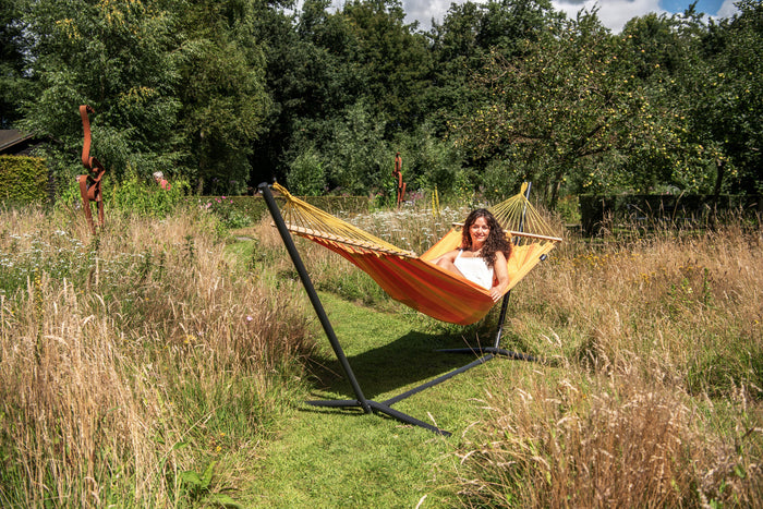 Tropilex® Hangmat met Standaard Eénpersoons Easy & Relax Orange Oranje