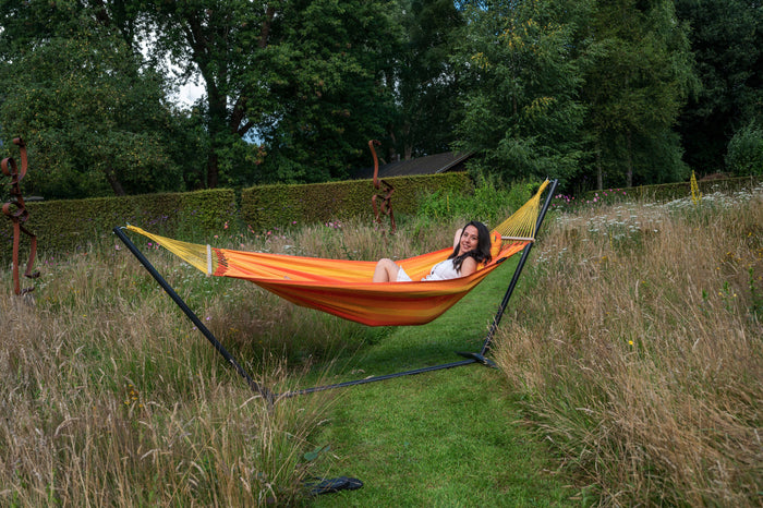 Tropilex® Hangmat met Standaard Eénpersoons Easy & Relax Orange Oranje