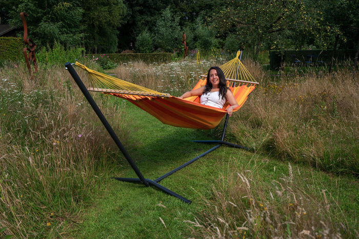 Tropilex® Hangmat met Standaard Eénpersoons Easy & Relax Orange Oranje