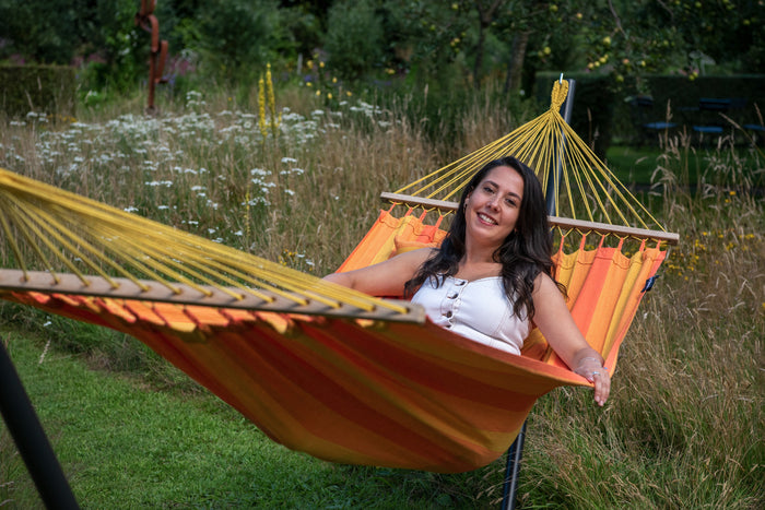 Tropilex® Hangmat met Standaard Eénpersoons Easy & Relax Orange Oranje