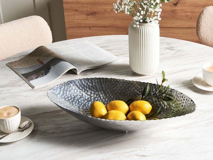 Beliani - IBRASH - Decoratieve schaal - Zilver - Aluminium