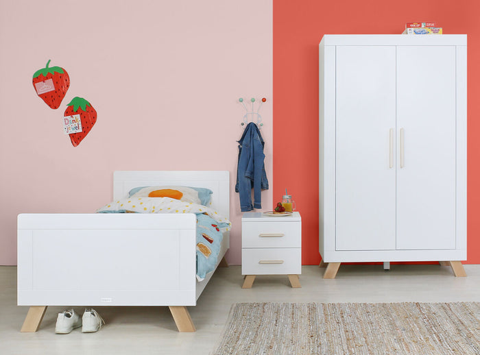 Bopita Lisa 2-deurskast - Wit|Naturel