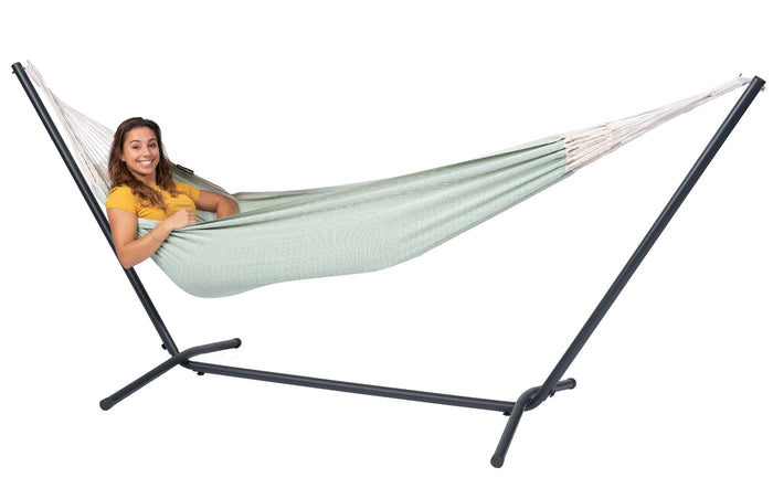Tropilex® Hangmat met Standaard Eénpersoons Easy & Natural Green Groen