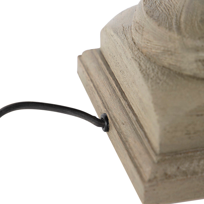 QAZQA Landelijke tafellamp zonder kap vintage grijs hout - Hyssop