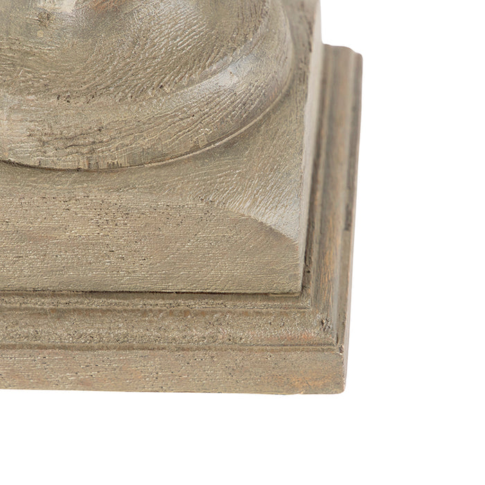 QAZQA Landelijke tafellamp zonder kap vintage grijs hout - Hyssop