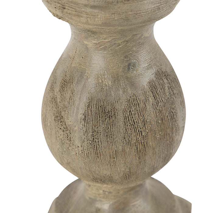 QAZQA Landelijke tafellamp zonder kap vintage grijs hout - Hyssop